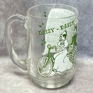 Hazel Atlas Big Top Peanut Butter Glass "Daisy Bell" Song Lyrics Mug